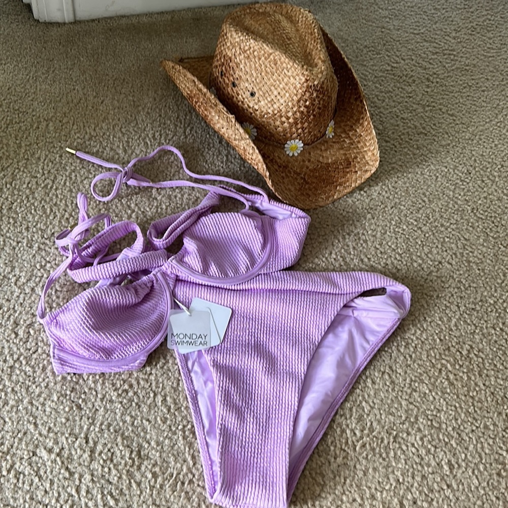 Monday Swimwear Periwinkle Moon Crinkle Set